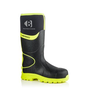 Buckbootz Safety Wellington    Black/Yell Sz 11 BBZ8000 BK YL