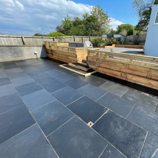 Kotah Black Limestone Paving   900x600x22mm
