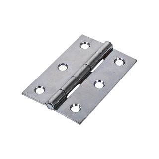 Timco Butt Hinge Fixed Pin 100 X 70 - Polished Chrome (Timpac) 434123P