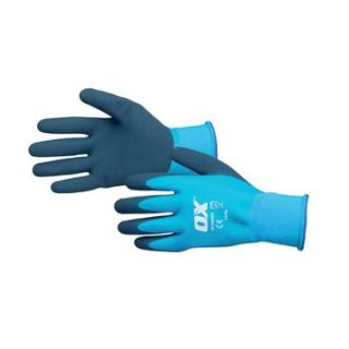 OX 100% Waterproof Latex Glove Blue Size 9 L       OX-S483809