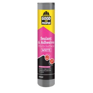 Good & Proper Sealant & Adhesive Multi-Surface White 290ml 31050957
