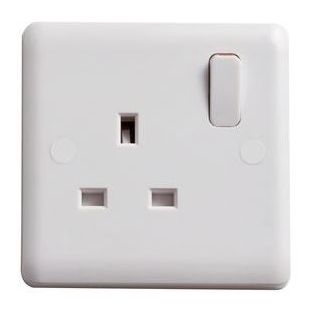 Deta White Switched Socket 1 Gang VC1207S