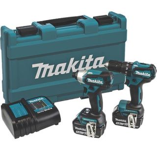 MAKITA DLX2221BT 18V BRUSHLESS TWIN PACK + 2 X 5AH WIGIG