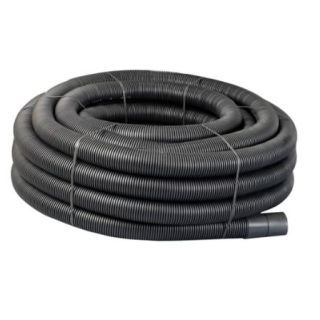100mm x 25mtr Coil Land Drain Black Perforated Naylor 68037
