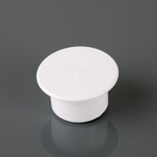 Brett W904W 32mm Push Fit Waste Pipe Socket Plug White