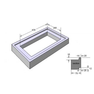 430x280x100mm Precast Hydrant Wall Sections