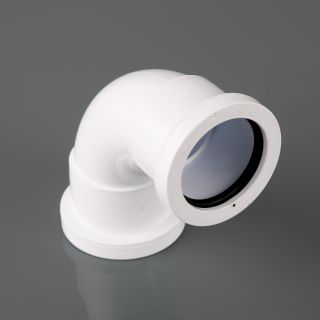 Brett W920W 40mm Push Fit Waste Pipe 92.5 deg Swept Bend White