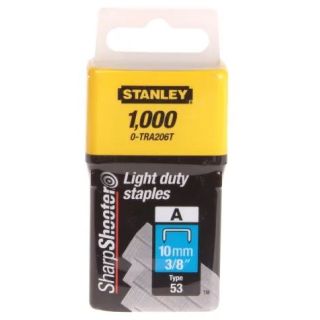 Stanley SharpShooter 10mm Lght Duty Staples (1000)  0-TRA206T