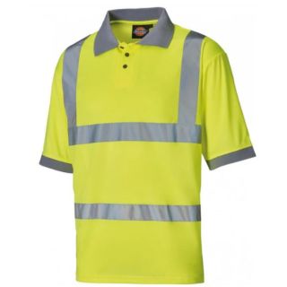 Dickies Hi Vis Polo Shirt with Tape Yellow All Sizes  SA22075