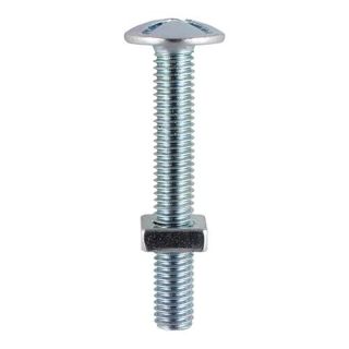 Roofing Bolt & Square Nut BZP  M6x40 per each  Bx/100  0640RB
