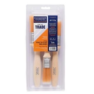 Hamilton For The Trade Fine Tip Flat Brushes 3pk (10/Box) 3100103-900
