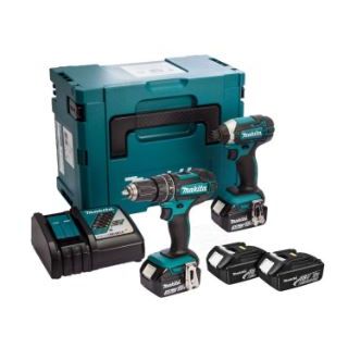 DLX2131R4J 18V MAKITA TWIN PACK 4 X 3AH BATTS CHARGER & CASE