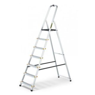 Drabest Aluminium 7 Step Household Ladder 150kg With Hook ALD7