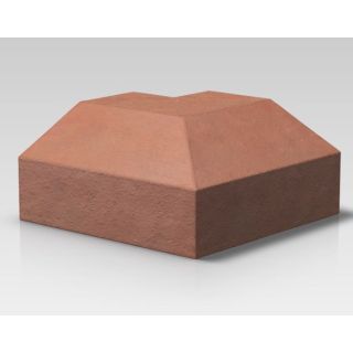 Smooth Blue Double Cant Stop End Brick AN12.2