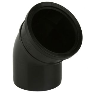 Brett BS422B 110mm Single Socket Soil Pipe Bend 135 Deg Blac