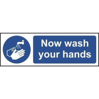 Scan Now Wash Your Hands Sign  PVC 300x200mm          SCA0404
